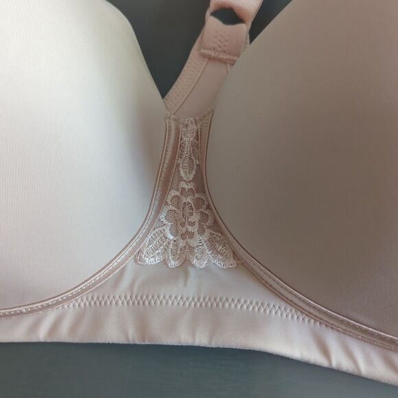 Vanity Fair Beauty Back Full Coverage Bra 42D Pink Wirefree Padded 71380 - Picture 5 of 6